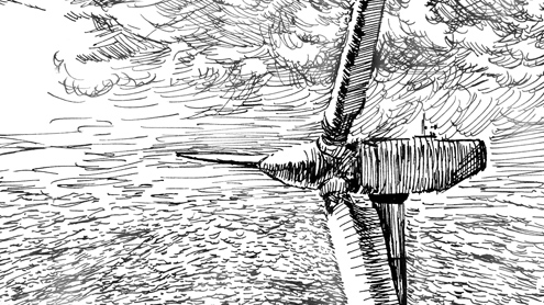 Upper part of a wind turbine