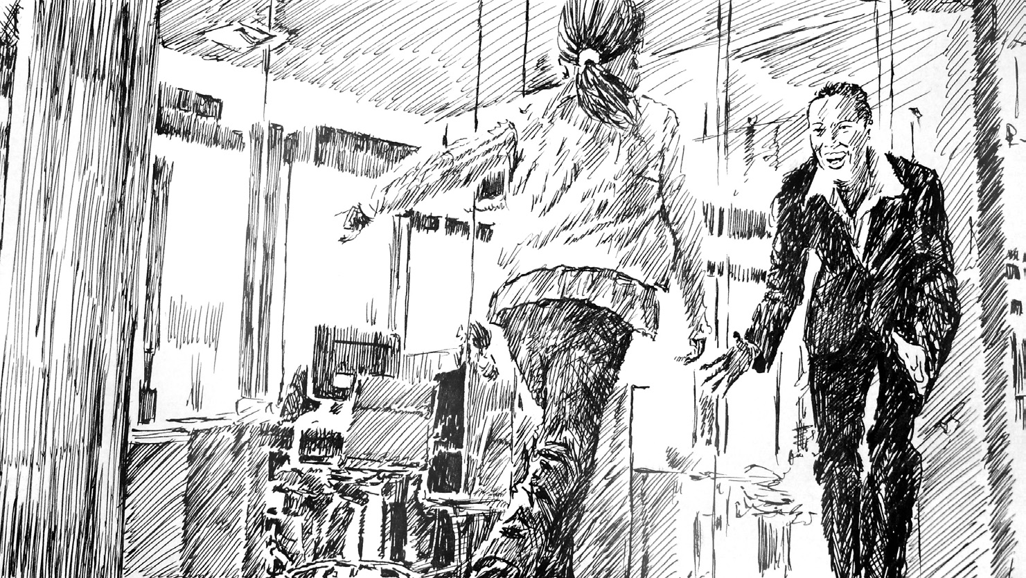 Ein Kind läuft auf eine freudig strahlende Frau zu, die es gleich in den Arm nehmen wird.