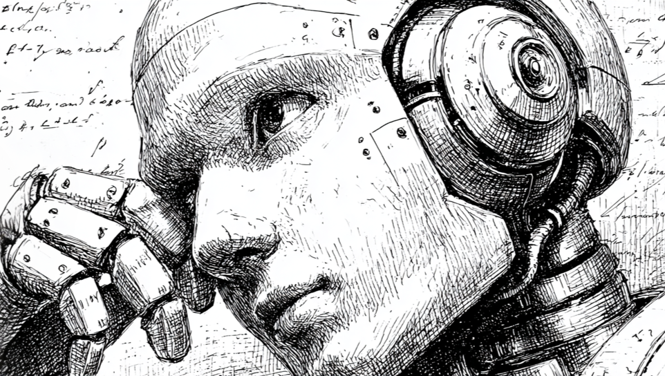 Thoughtful robot head